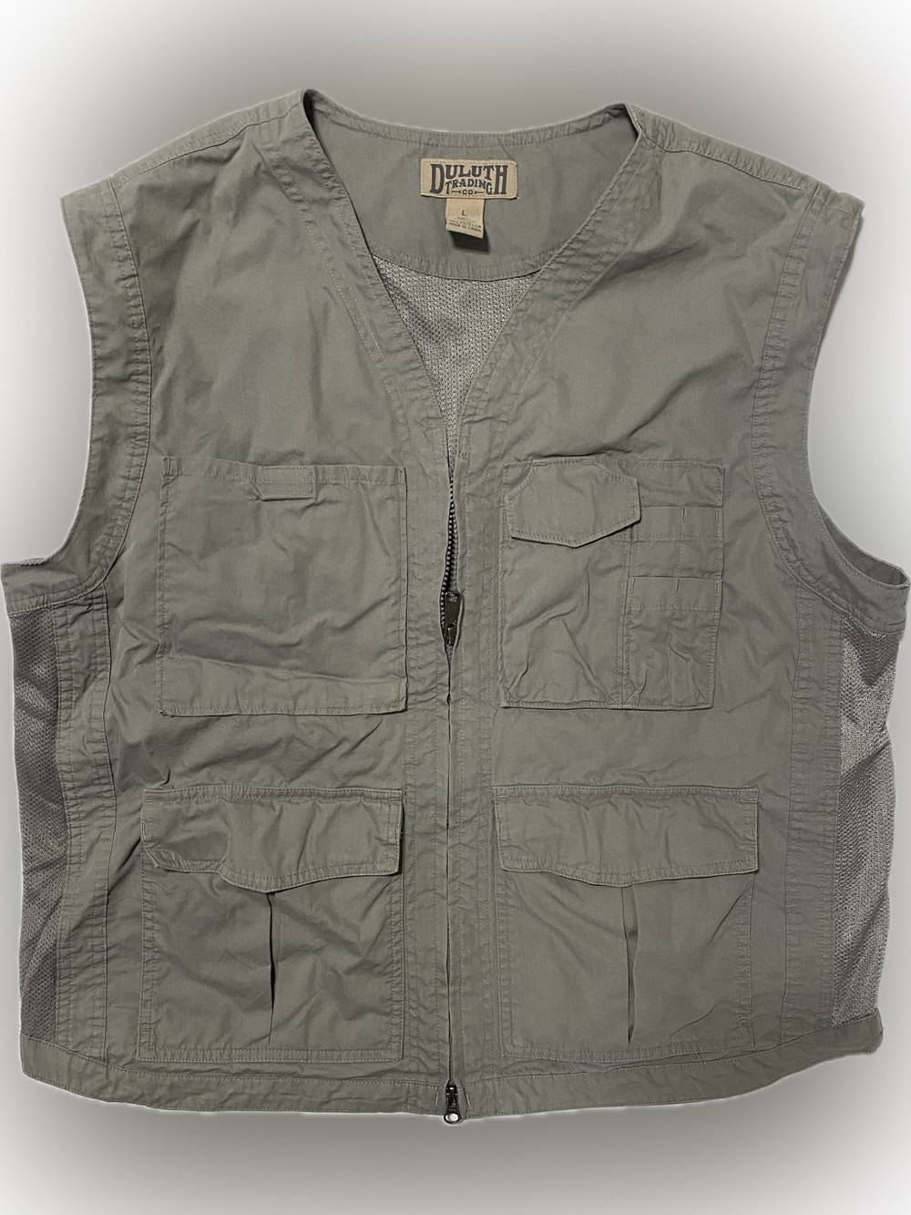 Duluth Trading Co Olive Utility Multi-Pocket Vest